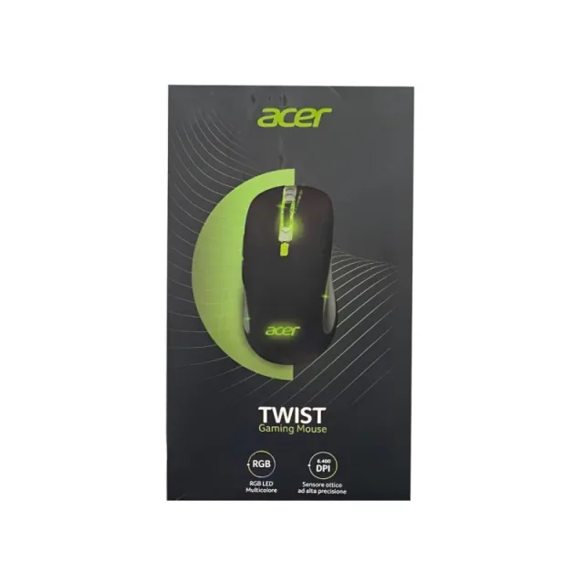 Acer Mouse Filo Gaming RGB 6Tasti 6400dpi Twist GM1100