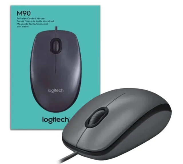 Logitech Mouse con Filo Wired USB-A Ottico M90 Black