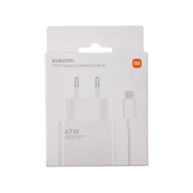 CARICABATTERIA DA RETE 67W XIAOMI BHR9465EU USB-A + CAVO TYPE-C WHITE