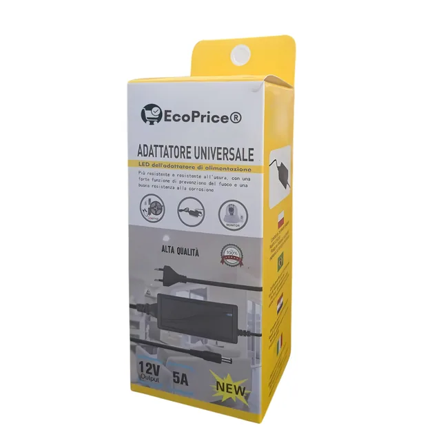 Alimentatore Universale Con Led 12V 5A bn-e954