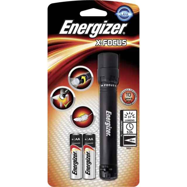 Energizer Torcia LED X-Focus +2 Batterie AA 50lm