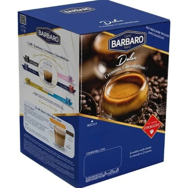 Barbaro Caffè Cremoso Miscela Blu Comp. Nespresso 100 Capsule