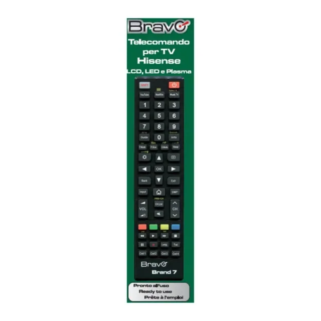 Bravo Telecomando Hisense Lcd Led Plasma e Smart Tv Brand 7