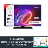 Telefunken Te43551b42 Smart 43" Full Hd-dvb-t2 + Omega Staffa Tv Outv600f