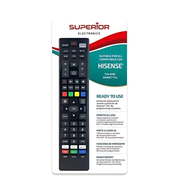SUPERIOR TELECOMANDO UNIVERSALE HISENSE FUNZIONI SMART TV SM