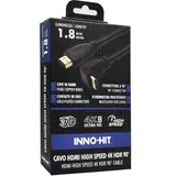 Inno-Hit Cavo HDMI High-Speed Connettore 90� 4K HDR 1.8m Nero