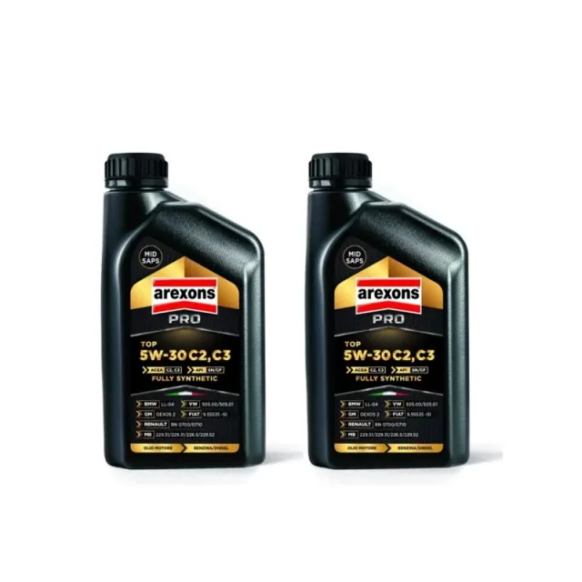 Arexons Olio Motore PRO5W-30 C2/C3 B+D F.Syn. 2Cnf/1l 2l