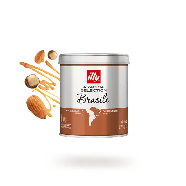 illy Caffe' Macinato Brasile 125g Barattolo Metallo