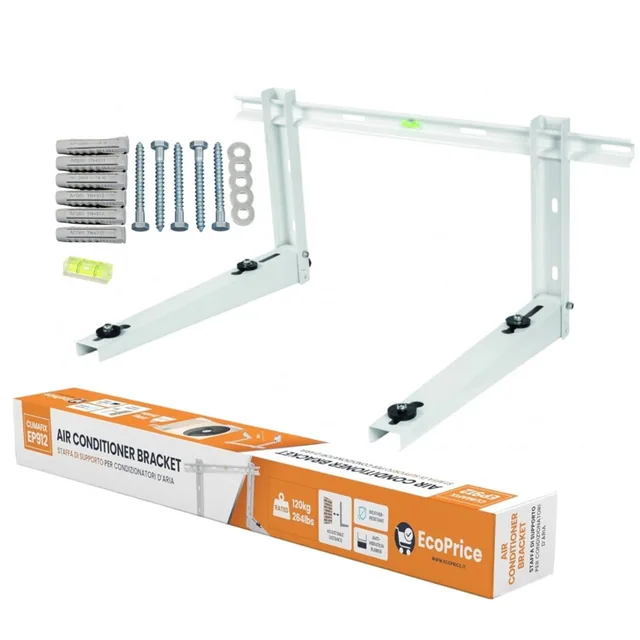 Ecoprice Staffa Per Climatizzatore / Condizionatore - Portata max 120kg 9000 BTU 12000 BTU