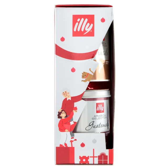 illy Caffe Macinato Brasile + Guatemala Barattolo 125g cad - Christmas Edition Colonna