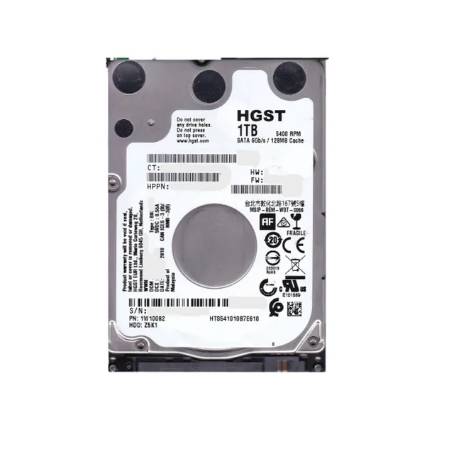 HGST Hard Disk HDD 2,5" SATA 1TB 5400RPM HTS541010B7E610 Z5K1