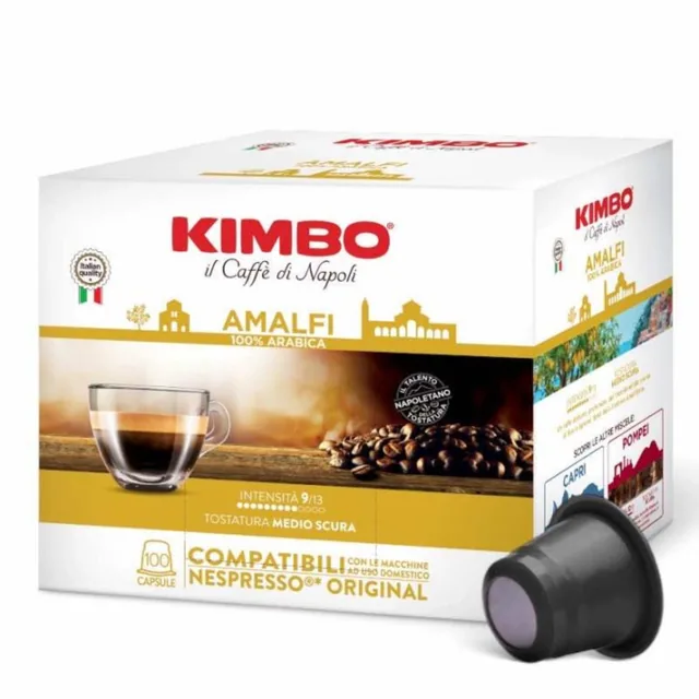 Kimbo Caffe Nespresso 100 Capsule AMALFI Arabica 100%