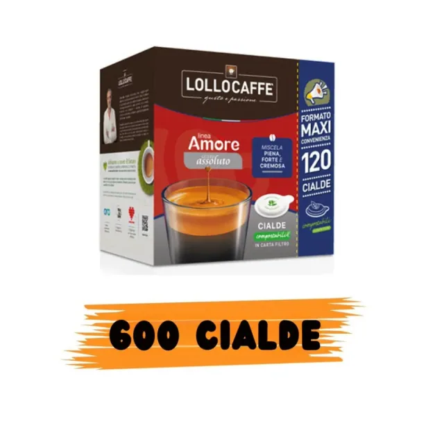 Lollo Caffe Cialde 44mmAmore Assoluto 120pz PRO