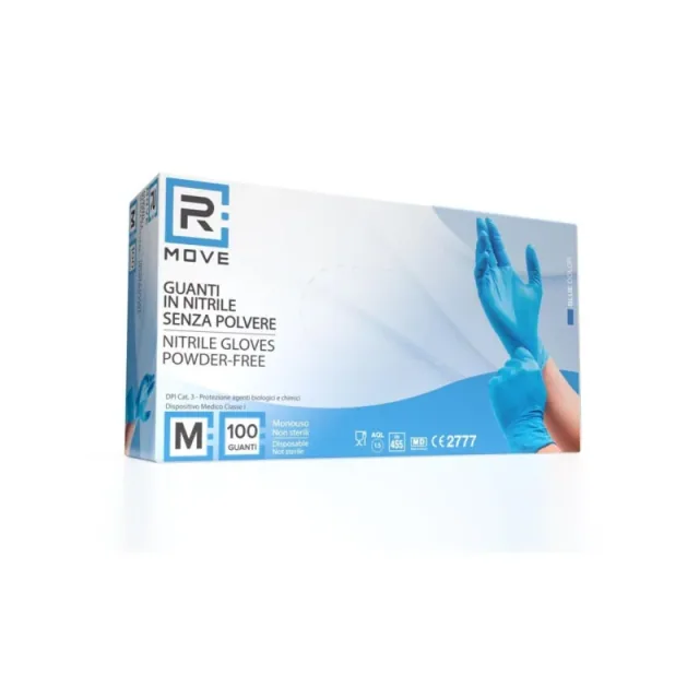 RMove Guanti Nitrile Blu SP 3.5g TG.M 1Cnf/100pz