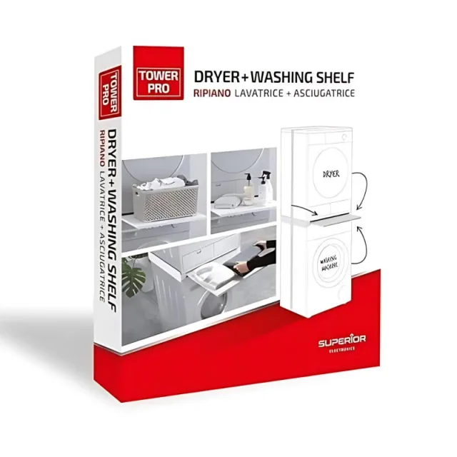 Superior Kit Sovrap.+Ripiano Lavatrice+Asciugatrice SLW001
