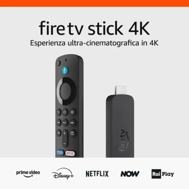 Amazon Fire TV Stick 4K(ora Plus) +Telec. Vocale Alexa