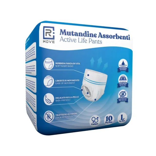 RMove Mutandine Assorbenti Activelife Adulto Tg.L 1Cnf/10pz