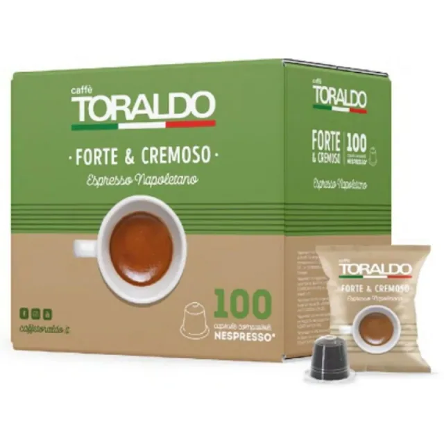 Toraldo Caffe Capsule Nespresso Forte e Cremoso 100pz