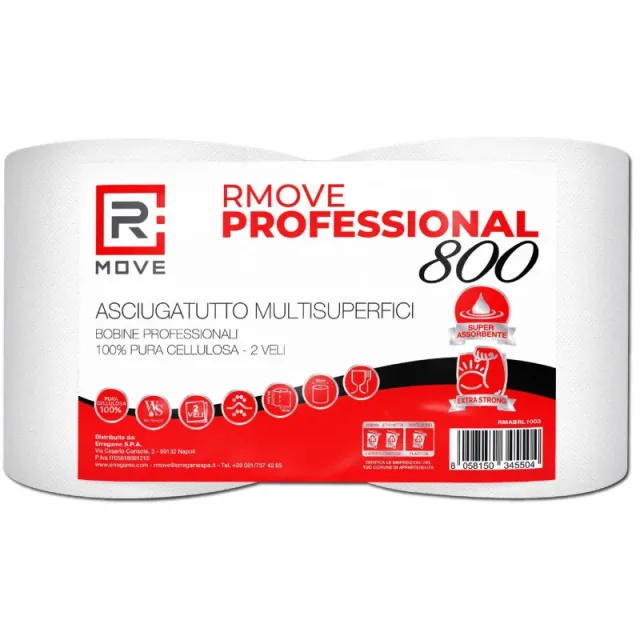 RMove Bobina Doppia ProAB24 800 2Veli Pura Cellulosa
