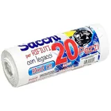 EcoPrice Sacchi Rifiuti 50X60cm 1Rot/20Sac White