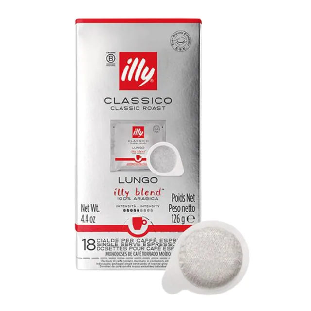 Illy Caffe Cialde 44mm Classico Lungo 18pz