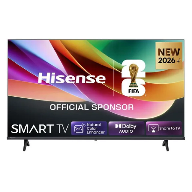 Hisense Smart TV 32" HD Ready 32A4S, 60Hz, DTS Virtual X, VIDAA OS con 1000+ APP, Game Mode, Wifi, AirPlay2, Works with Alexa,
