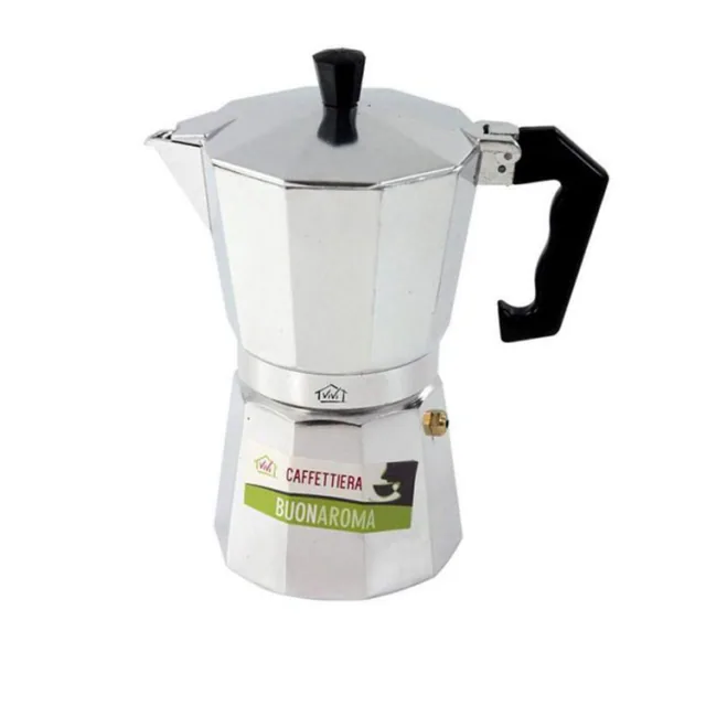 Vivi Macchina da Caffè Moka in Alluminio a 6 Tazze