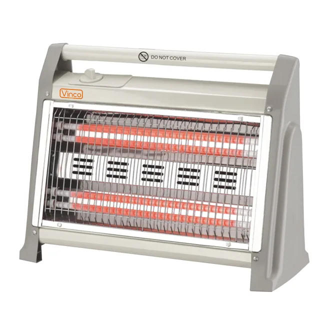 Vinco 70157 stufetta elettrica Interno Grigio, Bianco 1600 W Riscaldatore di ambienti elettrico al quarzo