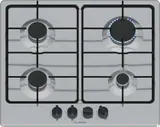 Bosch Serie 4 PGP6B5K85 Piano cottura da incasso a gas 60 cm 4 fuochi Acciaio Inox