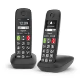 Gigaset E290 Duo Telefono analogico/DECT Identificatore di chiamata Nero cordless duo