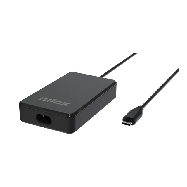 Nilox NXPDCGAN100W Alimentatore Universale Notebook 100W Usb-C Nero