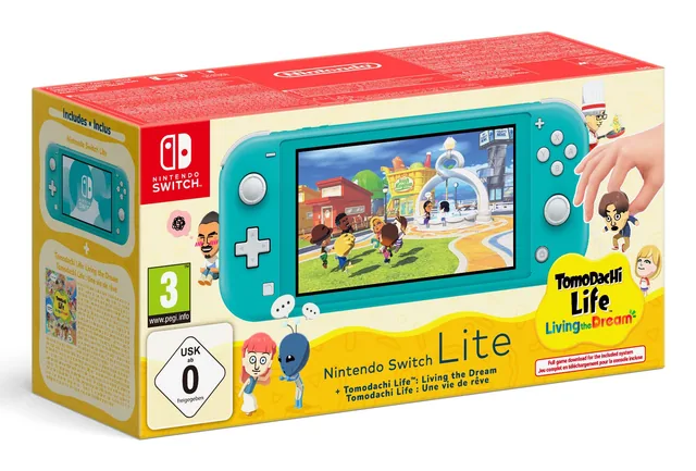Switch lite Console Turchese + Tomodachi Life: Una vita da sogno