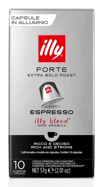 Illy 10 caffè in Capsule compatibili Nespresso® Tostato ESPRESSO FORTE