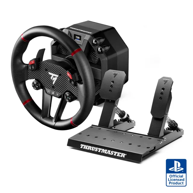 Thrustmaster T598-P Nero, Rosso USB Sterzo + Pedali Analogico/Digitale PC, PlayStation 4, PlayStation 5